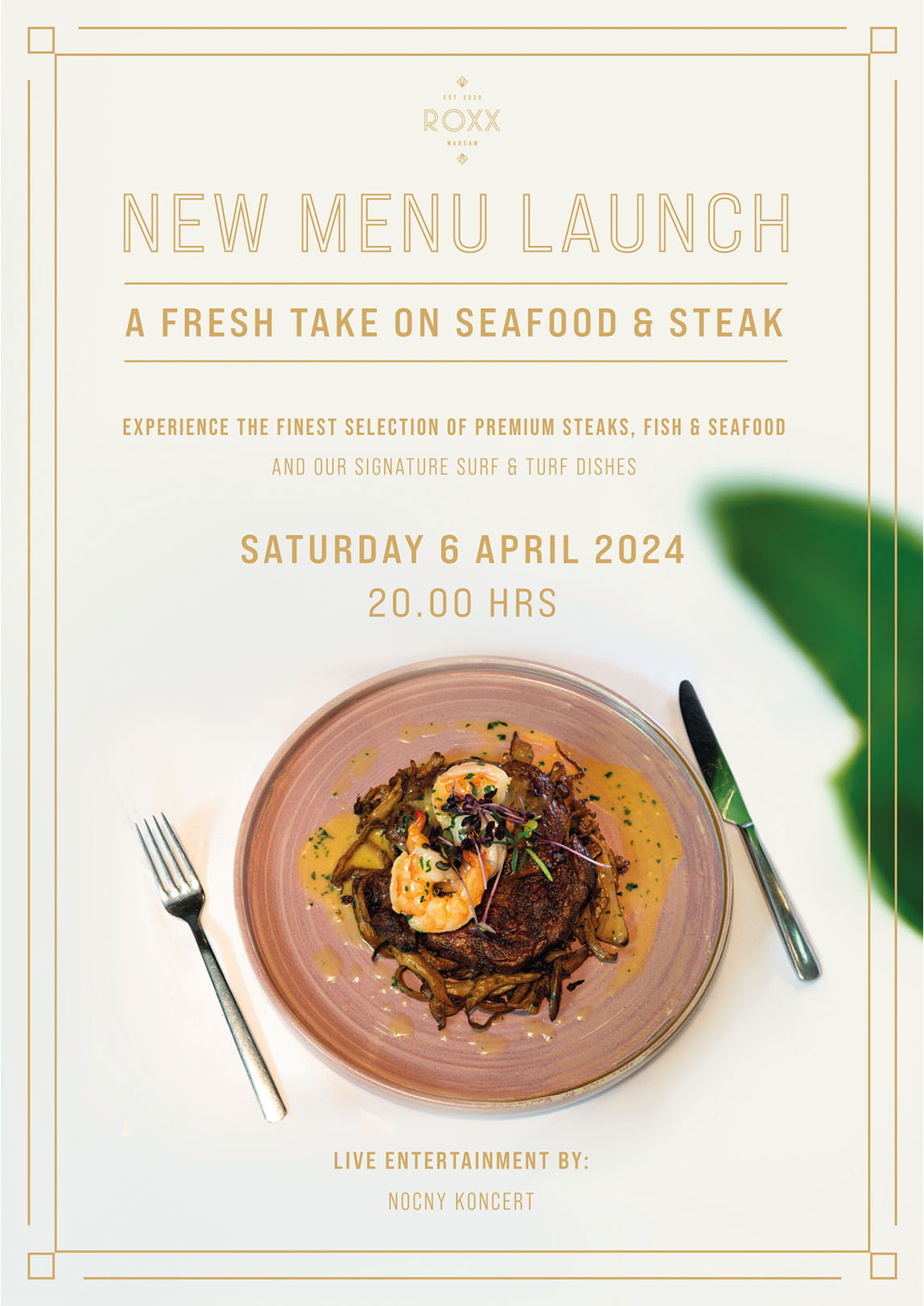 New Lounch Menu Poster ROXX HEJ DIZAJN project